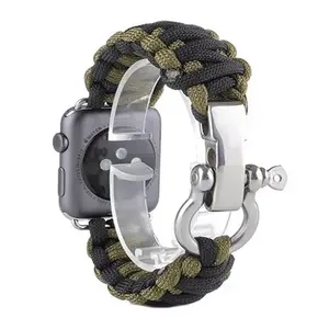 Survival Rope Metal Bolt Clasp Armband für iwatch Band Serie 6 5 4 3 se Sport Armband für Apple Watch 44mm 40mm 42mm 38mm