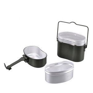 Travelling <strong>and</strong> Camping PVC Mess Tin Lunch Box with Bag Outdoor Aluminum Tactical Mess Kit