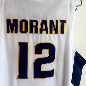 JA morant #12 trắng bóng rổ <span class=keywords><strong>Jersey</strong></span> đồng phục in thể thao mặc Trung Quốc nhà máy giá tốt nhất. throwback bóng rổ <span class=keywords><strong>Jersey</strong></span> đồng phục - Product Image 4