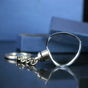 2024 Neues Design Kristall Schlüssel ring Herzform Schlüssel bund Mit Logo Benutzer definiert Für Werbe-Souvenirs