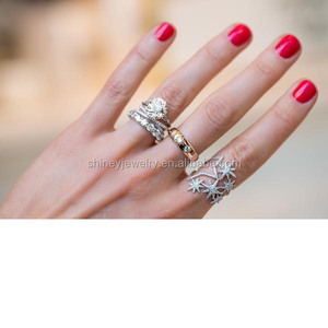Anillo de circonia cúbica con diseño de Estrella del Norte para mujer, joyería encantadora con diseño de ráfaga del sol, 2023 - Product Image 4