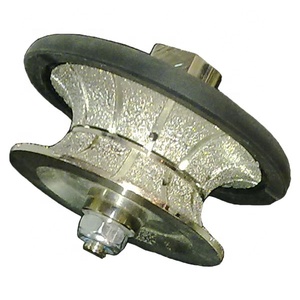 Vacuum Brazed Full Bullnose V Shape Grinding Bit Diamond Edge Hand <strong>Profiling</strong> Wheel for Angle <strong>Grinder</strong> - Product Image 1