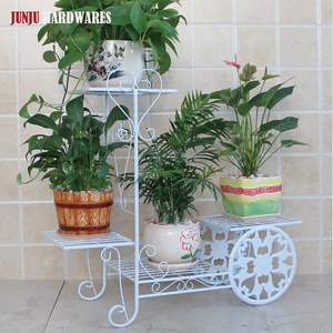 Support de <span class=keywords><strong>plante</strong></span> en <span class=keywords><strong>acier</strong></span> pour coin de salon, pot de fleurs en métal noir avec deux roues arrière - Product Image 5