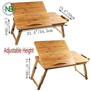 Portable Bamboo Foldable Laptop Table For Office Or Home