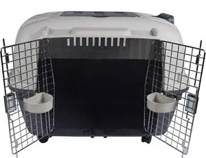 Carretilla portátil para transporte de mascotas, doble puerta, jet box con ruedas