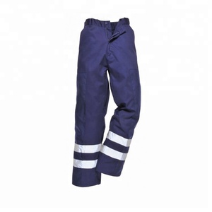 OEM <span class=keywords><strong>blu</strong></span> <span class=keywords><strong>navy</strong></span> <span class=keywords><strong>cargo</strong></span> <span class=keywords><strong>pantaloni</strong></span> da lavoro di cotone impermeabile <span class=keywords><strong>pantaloni</strong></span> da lavoro con nastro riflettente - Product Image 3