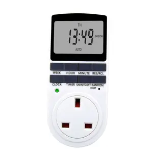 12/24 hour Big LCD Digital programming Weekly Daily timer switch UK standard