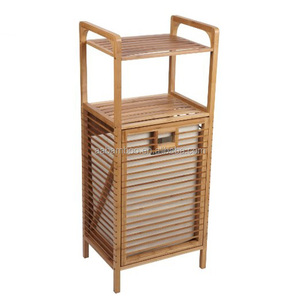 Cesto de Ropa Plegable de Lona, Cesta de Ropa de Bambú con Asas y Patas - Product Image 3