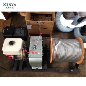 5 טון מנוע Gas Powered תוף כבל כננת עם 10 מ"מ חבל תיל 300 M - Product Image 1