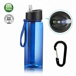 Wasser Filter Bottle für wandern, mit Integrated 1500 Liter Straw Filter, BPA FREE