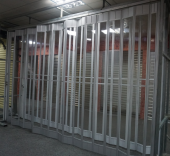 <span class=keywords><strong>Porte</strong></span> pliante en polycarbonate transparente 24 heures, <span class=keywords><strong>porte</strong></span> accordéon en cristal pour le magasin - Product Image 2