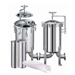 Filter Bag Jenis Stainless Steel Efisiensi Tinggi Pre Filtrasi Minyak Filter dengan Perumahan untuk Minyak Goreng