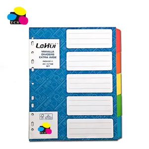 Deli — papeterie scolaire et de bureau de haute qualité, Extra large, A4 + Manila, disponible en 5 couleurs, diviseur de papier avec f4