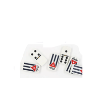 Dominos cubains double neuf dans une boîte en bois avec un spinner en métal