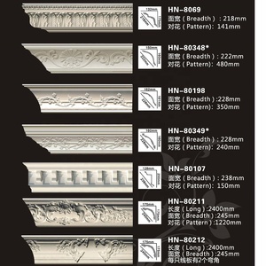 HN-80107 Polyurethane Trần Trang Trí Xây Dựng Crown Moulding Công Ty Lớn Trang Trí Bọt Tùy Chỉnh Cornice PU - Product Image 5