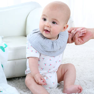 Ensemble bavoir blanc à volants 100% <span class=keywords><strong>coton</strong></span>, organique, en microfibre, pour bébé, écharpe de dentition, modèle 360 - Product Image 2