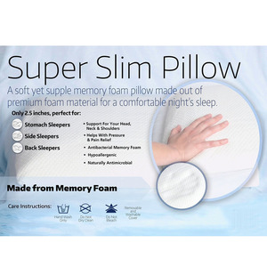 E401 Sang Trọng Công Ty 2.5 Inch Bán Buôn OEM Siêu Mỏng Bộ Nhớ Bọt Đệm Gối Trở Lại Bên Ngủ Tiêu Chuẩn Mỏng Bộ Nhớ Bọt Gối - Product Image 3