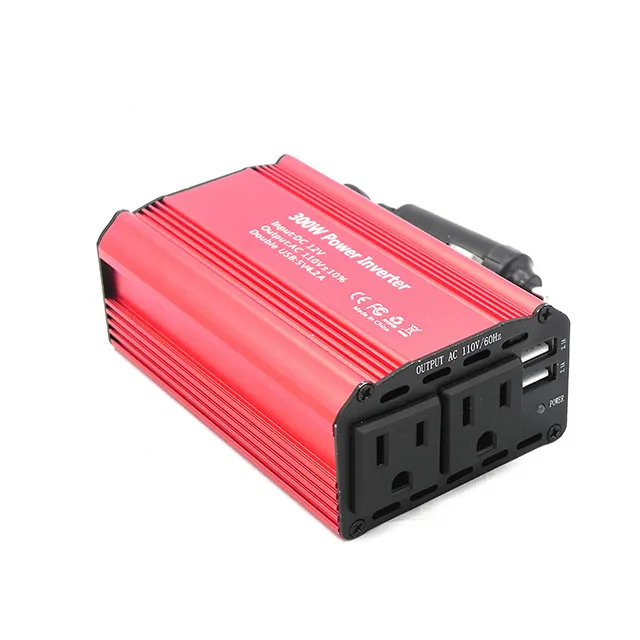 Onduleur électrique 300w 12v vers 110v 50hz 60hz, convertisseur de tension de voiture de bonne qualité avec port usb, livraison gratuite