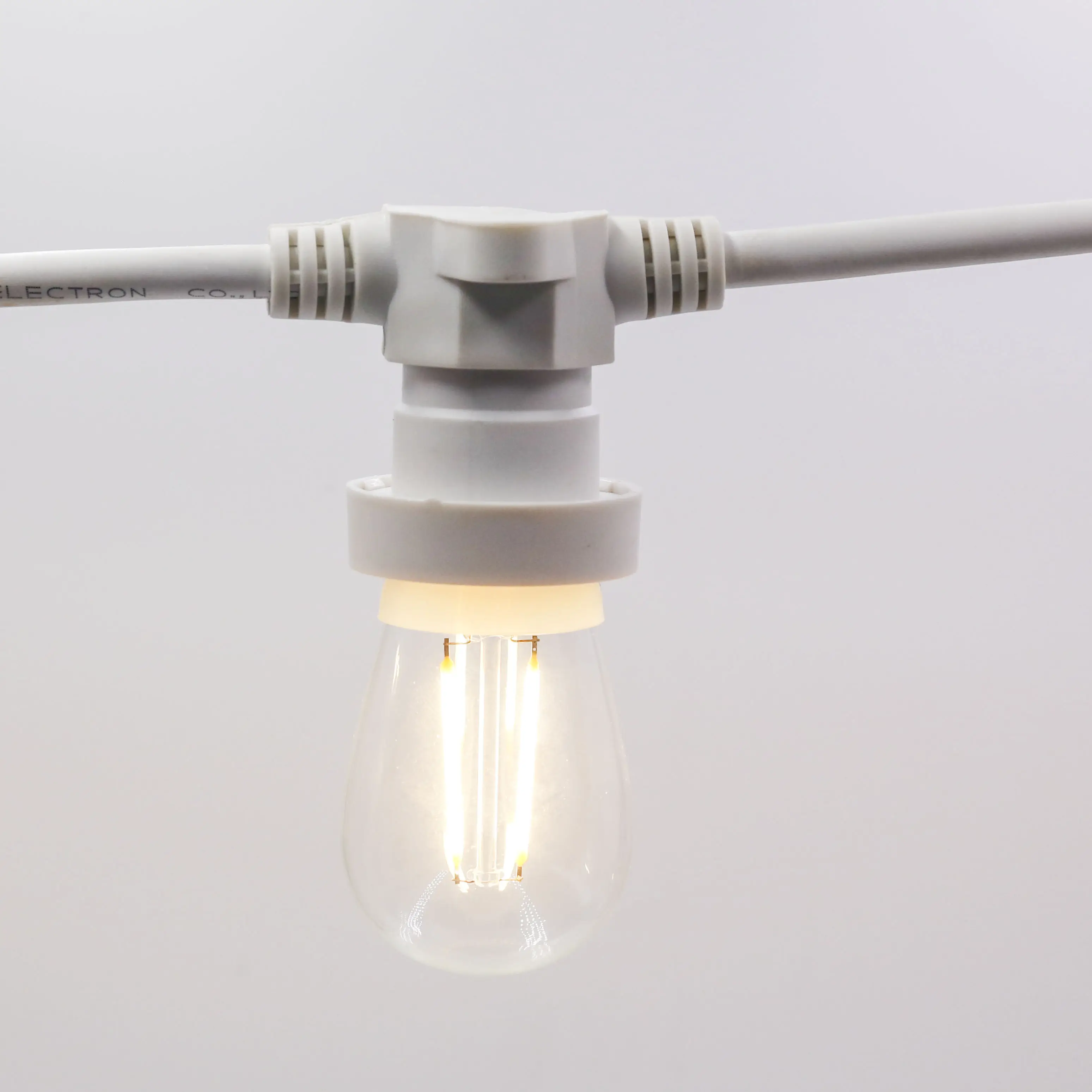 आउटडोर इनडोर वाणिज्यिक स्ट्रिंग प्रकाश 48ft भारी शुल्क wearherproof प्रकाश किस्में