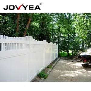 Decorative Modern PVC White Vinyl Privacy Fence Plastic Fencing Prices For Garden