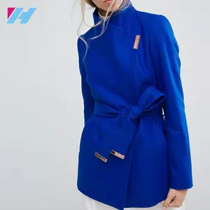 Высококачественные женские шерстяные куртки Королевского синего цвета пальто большого размера женское пальто сделанное на заказ модное шерстяное красивое женское пальто