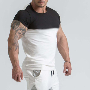 Logo personalizzato Plain Blank uomo Fitness attillato bianco Oem Bodybuilding usura Sport palestra t-shirt - Product Image 2
