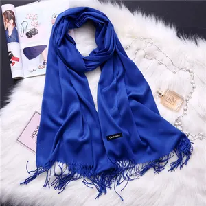 2020 winter women fashion cashmere Tassel Trim Oblong Scarf