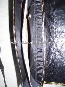 Vintage Striped <b>Tablet</b> Cross Shoulder Genuine Leather <b>Bag</b> - Product Image 5