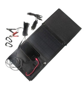 HOPESUN 5V/18V 18W <strong>Solar</strong> Panel <strong>Charger</strong> Dual USB+DC Output Foldable Portable <strong>Solar</strong> <strong>Charger</strong> Bag <strong>for</strong> <strong>iPhone</strong> - Product Image 1
