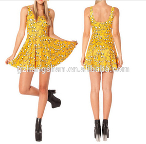OEM nuevas mujeres atractivas Galaxy vestido de <span class=keywords><strong>la</strong></span> historieta <span class=keywords><strong>SKATER</strong></span> vestido caliente, 3D mini vestido sin mangas - Product Image 3