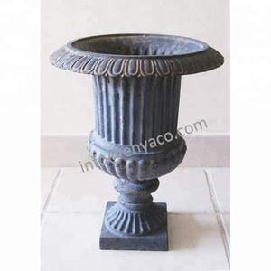 Maceta de hierro fundido para Patio, jardín, urna estriada, macetas y jardineras de Metal, venta al por mayor - Product Image 2