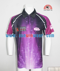 China fabricante de encargo dardo camisas de manga corta con bolsillo dardo diseño de la camiseta - Product Image 2