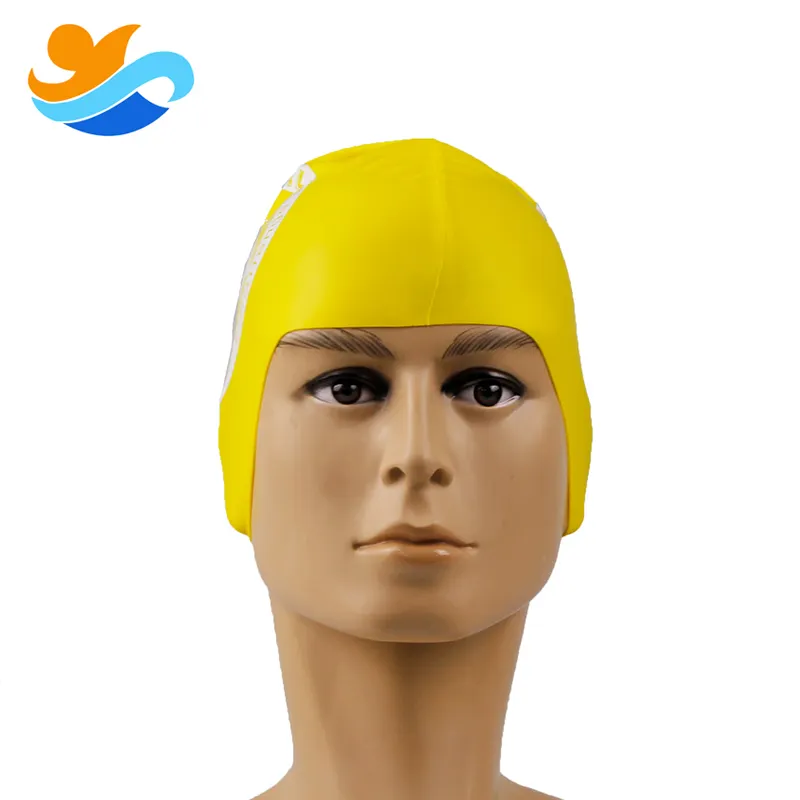 Adult funny ear protection silicone swim cap for swimming cap water polo