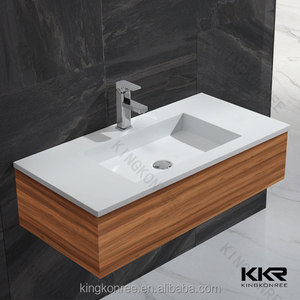 <span class=keywords><strong>Lavabo</strong></span> commercial avec étagère, <span class=keywords><strong>lavabo</strong></span> de salle de bain en surface solide - Product Image 2
