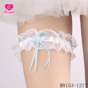 M8153-12IT Blanc et <span class=keywords><strong>Bleu</strong></span> Dentelle <span class=keywords><strong>Jarretière</strong></span> <span class=keywords><strong>De</strong></span> Mariée pour la Robe <span class=keywords><strong>De</strong></span> <span class=keywords><strong>Mariage</strong></span> - Product Image 3