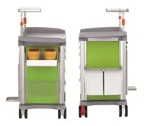 Hospital Multifunctional Nursing Trolley Medicine Trolley Cart ABS Serving Cart