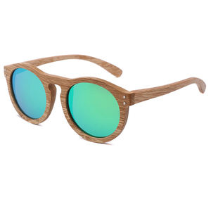 وودي امرأة الرجعية قطارة الشحن مخصص جولة خشبية Sunglass - Product Image 2