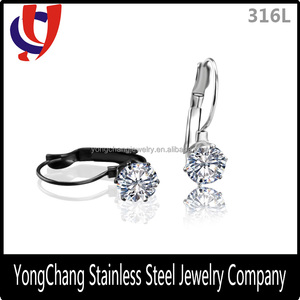 Fantaisie acier inoxydable zirconite goujon boucle d'oreille bijoux <span class=keywords><strong>costume</strong></span> oreille piercing goujon bijoux - Product Image 1