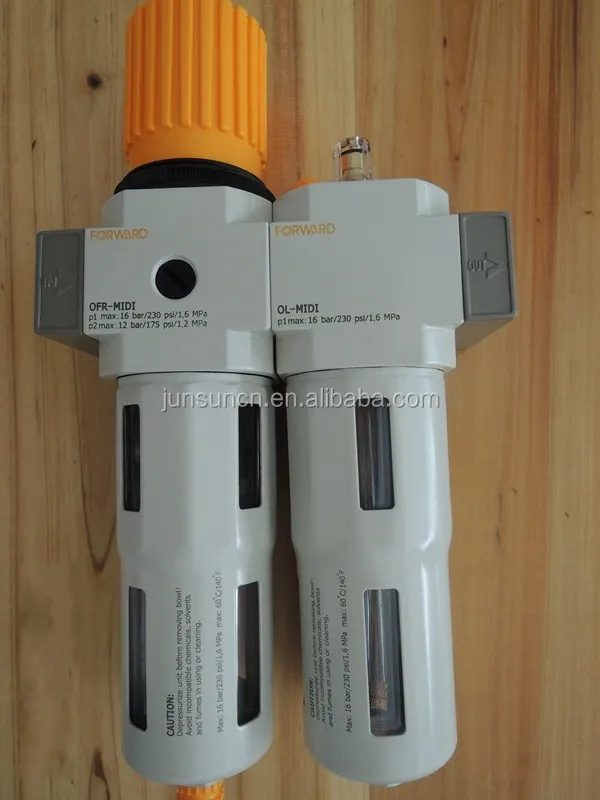 Separador de óleo/lubrificador para água, combinação OFR-MIDI/OL-MIDI frl regulador de filtro de ar e lubrificador