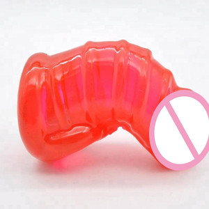 Yumuşak horoz kollu erkek seks oyuncak Penis kollu TPR iffet kafes - Product Image 3