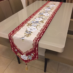 Ciniglia 100% cotone tessuto all'ingrosso moderno tavolo <span class=keywords><strong>da</strong></span> pranzo <span class=keywords><strong>runner</strong></span> - Product Image 3