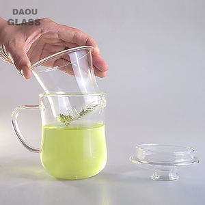 Tazza <span class=keywords><strong>da</strong></span> tè in <span class=keywords><strong>vetro</strong></span> resistente al calore super trasparente di alta qualità fatta a mano con funzione di filtro, tazza <span class=keywords><strong>da</strong></span> tè per gli amanti - Product Image 4