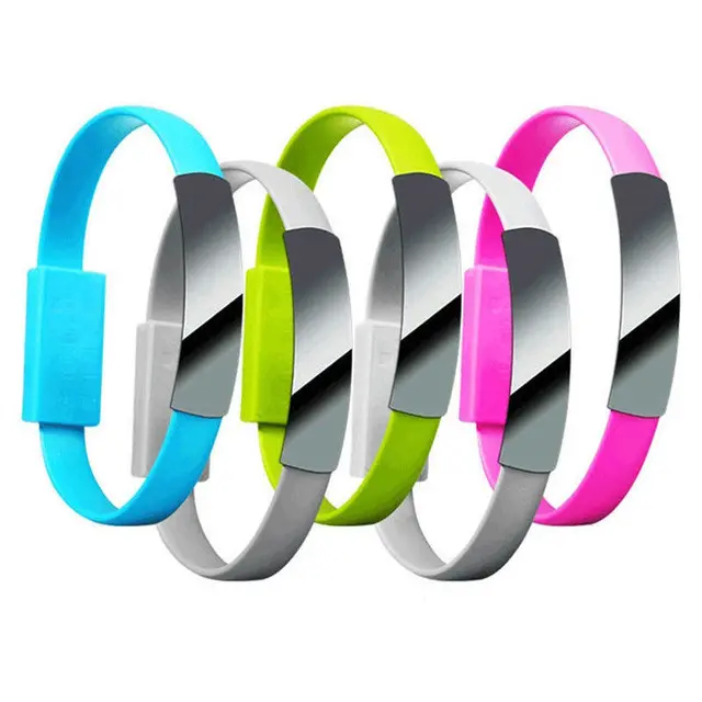 Pulsera de encanto brazaletes de silicona banda portátil memoria USB U disco para los hombres y las mujeres