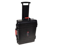 Valise à outils robuste en plastique ABS avec éponge, personnalisable OEM, indice de protection IP65, noire