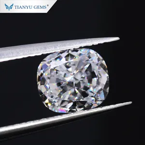 Tianyu Gems 2ct細長いクッションクラッシュドアイスカット合成モアッサナイトダイヤモンド
