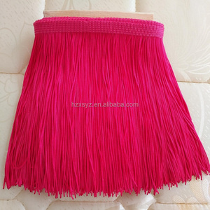 Vendite calde dirette della fabbrica che fanno domanda sulla frangia lunga della nappa del poliestere del vestito latino da 6 pollici - Product Image 6