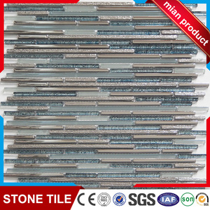 Popular salpicaduras de <span class=keywords><strong>color</strong></span> blanco de aluminio mezcla de cristal de mosaico de vidrio para Cocina - Product Image 3