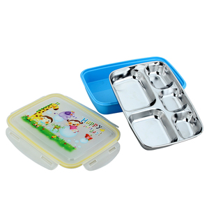 Lonchera Infantil de Acero Inoxidable, Hermética, con Tapa de Plástico Ecológica, Conserva la Frescura, Contenedor de Almacenamiento de Alimentos para Bebés - Product Image 4