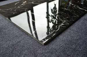 Piastrelle in Ceramica Effetto Marmo <span class=keywords><strong>Nero</strong></span> con Venature Bianche per Ufficio Moderno, Prezzo in Algeria - Product Image 6