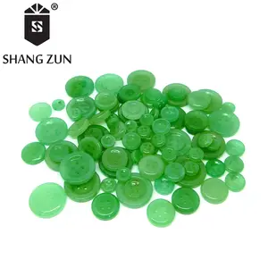 Boutons en pierre naturelle pour vêtements, 4 tailles, en jade vert aventurine, marque haut de gamme, vente en gros, 50 pièces